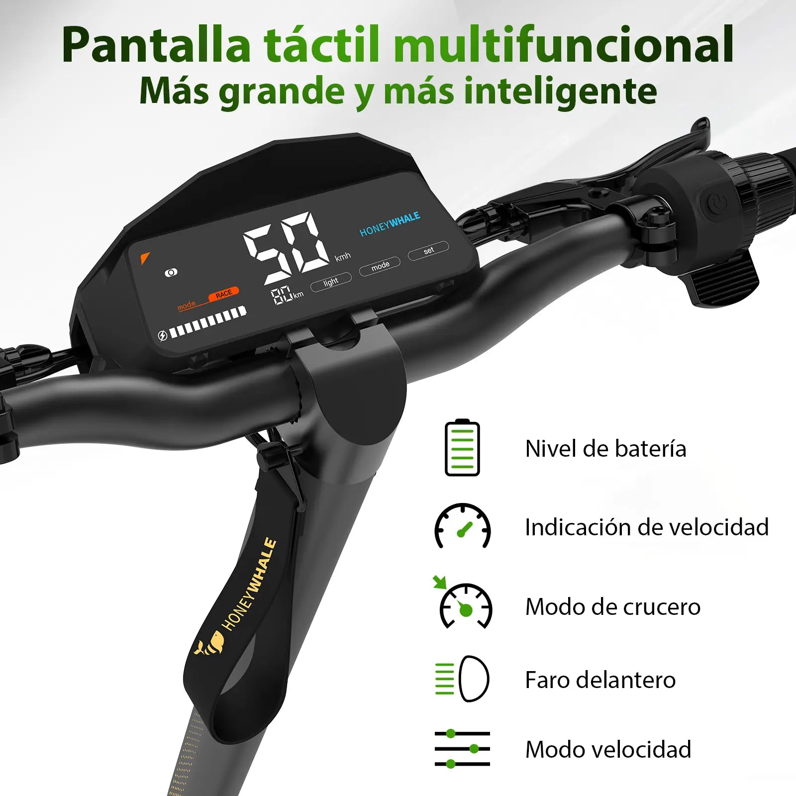 Honey Whale H2-Dual Scooter Eléctrico De Doble Motor