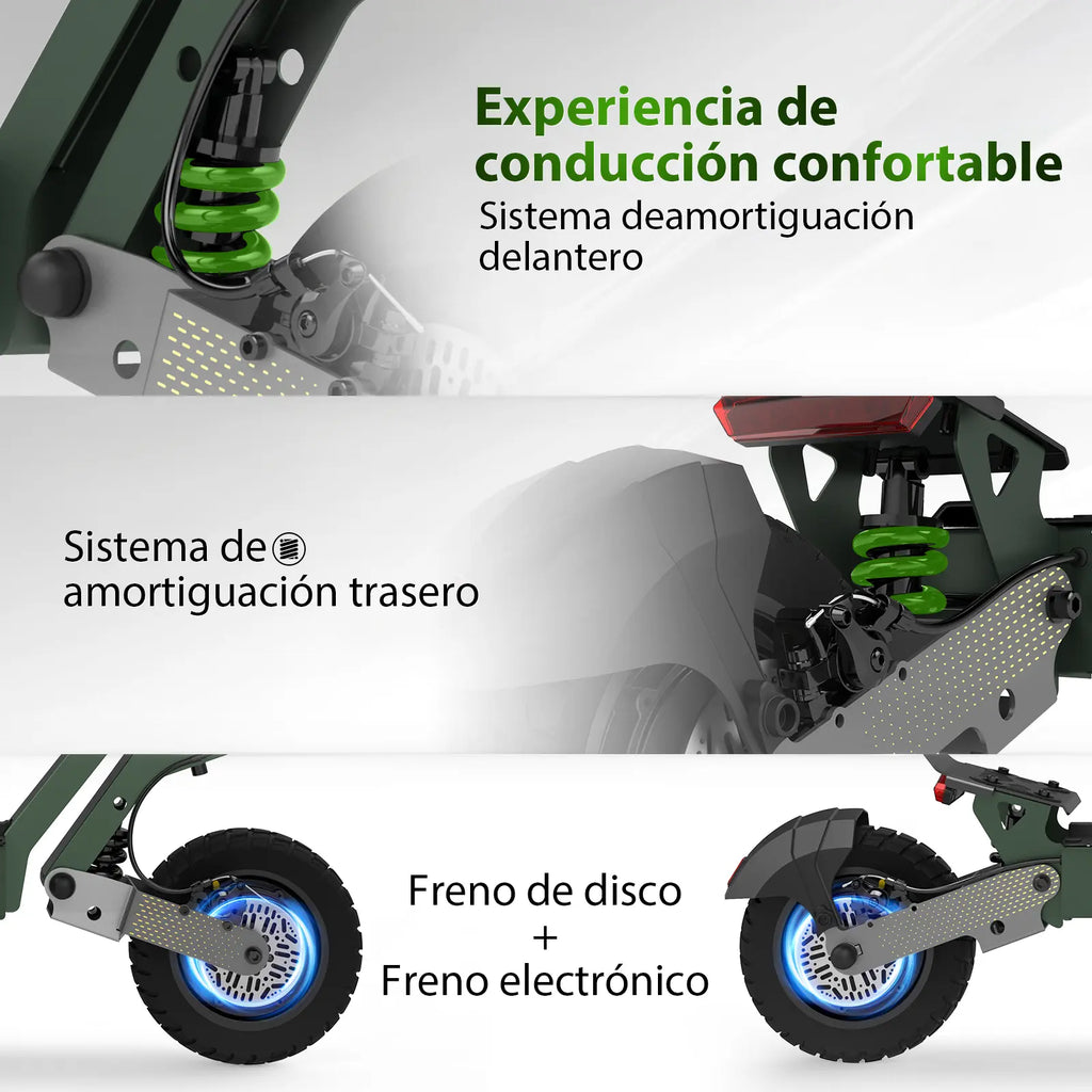 Honey Whale H2-Dual Scooter Eléctrico De Doble Motor